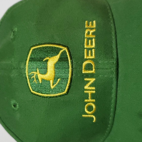 John Deere Baseball Cap Green Cotton Yellow Embroidered - Picture 1 of 6